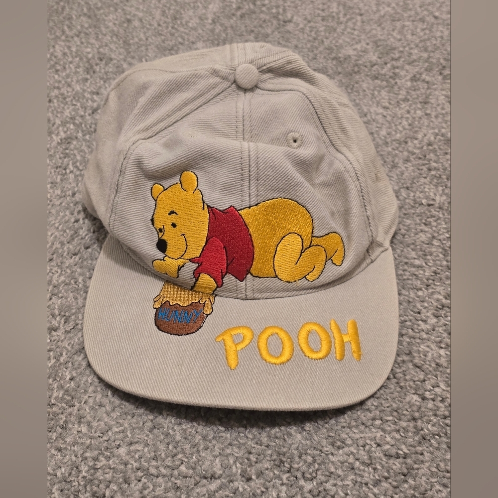 Vintage Pooh Embroidered Snap Back Adjustable Ball Cap